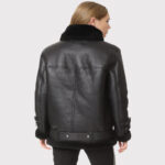 Women's Black B3 Shearling Jacket - Image 2