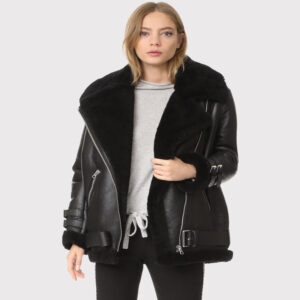 Women's Black B3 Shearling Jacket