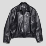 Women's Embroidered Biker Jacket in Black