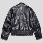 Women's Embroidered Biker Jacket in Black - Image 2