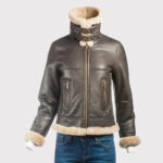 Women's B3 Bomber Sheepskin Jacket - Image 4