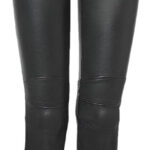 Women's Black Lambskin Leather Pants