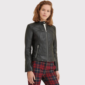 Chic Black Leather Jacket for Women