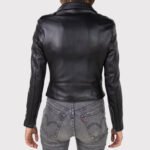 Women's Black Motorcycle Jacket - Image 5