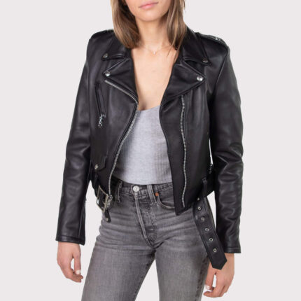 Women's Black Motorcycle Jacket