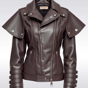 Women?s Brown Handmade Leather Biker Jacket