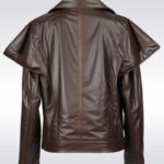 Women’s Brown Handmade Leather Biker Jacket - Image 2