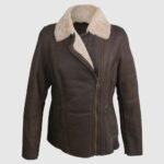 Women's Celene Aviator Sheepskin Leather Coat