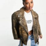 Women's Distressed Vintage Leather Jacket