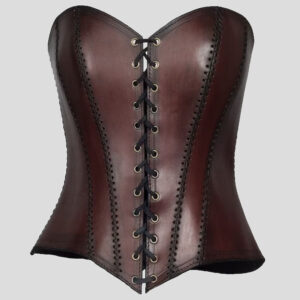Women's Brown Genuine Leather Corset