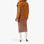 Women's Ginger Sheepskin Shearling Leather Jacket - Image 2