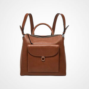 Women's Handmade Brown Leather Backpack