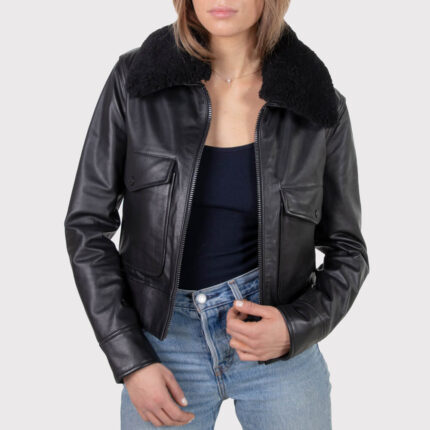 Women's Shearling Bomber Jacket
