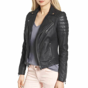 Women's Slim Fit Black Classic Motorcycle Leather Jacket