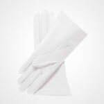 Women's White Italian Leather Gloves - Image 2