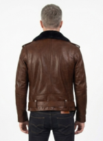 Gunnar Oxblood Biker Leather Jacket