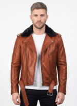 Gunnar Oxblood Biker Leather Jacket