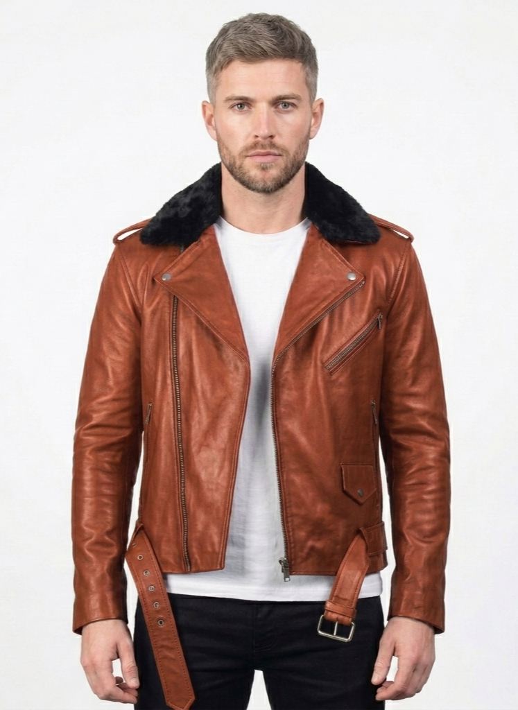 Gunnar Oxblood Biker Leather Jacket Gunnar Oxblood Biker Leather Jacket