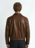 Chocolate Soft Leather Blouson Jacket