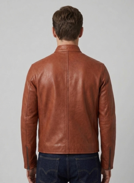 100% Leather Cafe Racer Jacket