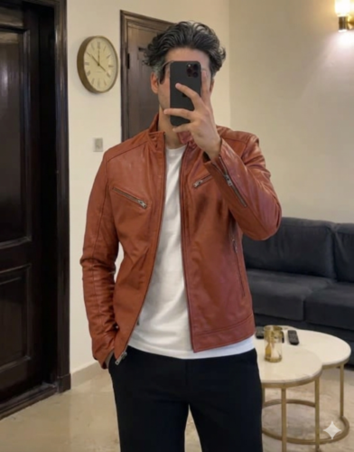 Gunnar Oxblood Biker Leather Jacket photo review