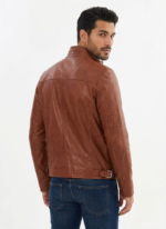 Gunnar Oxblood Biker Leather Jacket