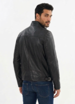 Gunnar Oxblood Biker Leather Jacket