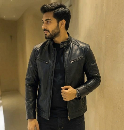 Gunnar Oxblood Biker Leather Jacket photo review