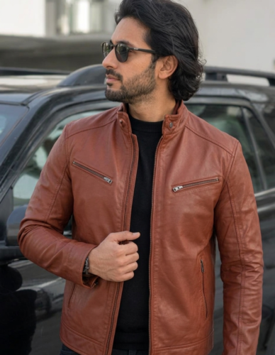Gunnar Oxblood Biker Leather Jacket photo review