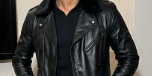 Classic Black Leather Biker Jacket photo review