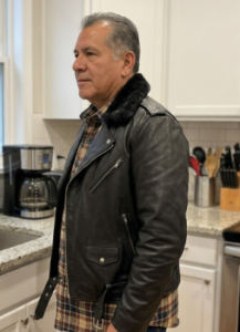 Classic Black Leather Biker Jacket photo review