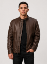 Racer Leather Jacket - Image 9
